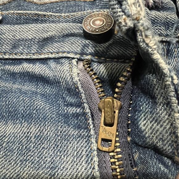 VTbiG Levis Patchwork Denim Shorts 1960s Big E Hippie Cut Off Jean Shorts 31 - Picture 5 of 9